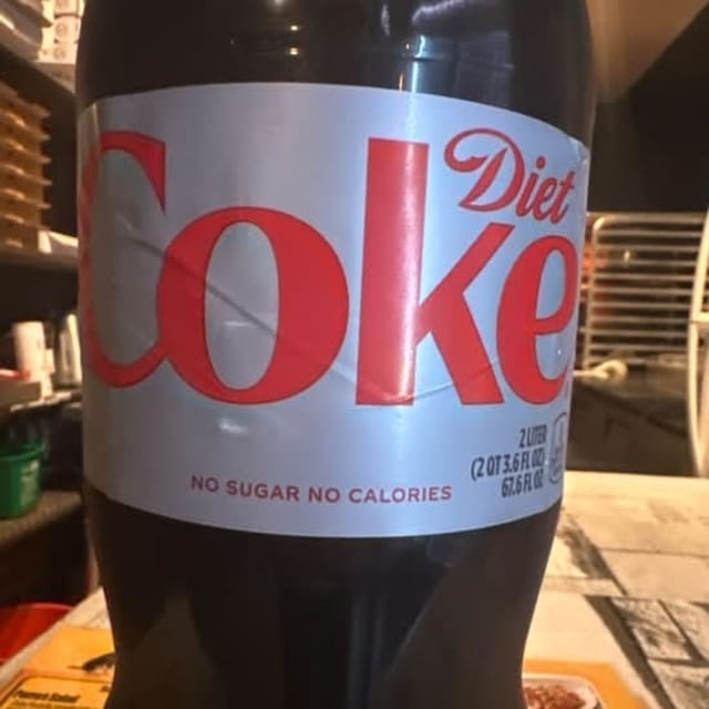 2 Liters Diet Coke.